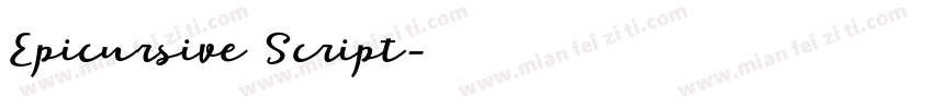 Epicursive Script字体转换